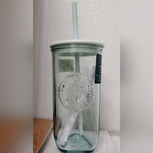Starbucks Mint Recycled Triangle Glass Tumbler